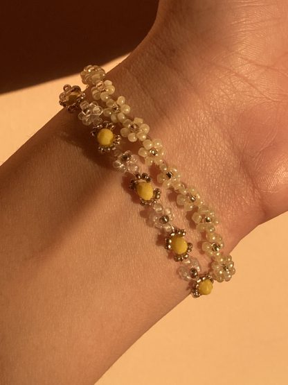 floral bracelet stack