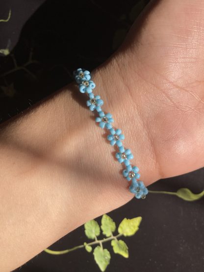 floral bracelet-blue