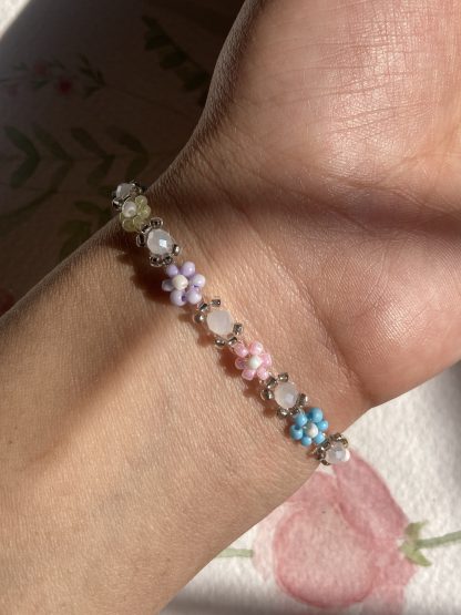 floral bracelet- pastels