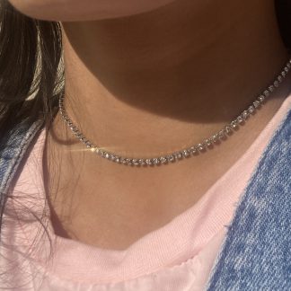 rhinestones choker