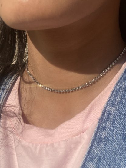 rhinestones choker