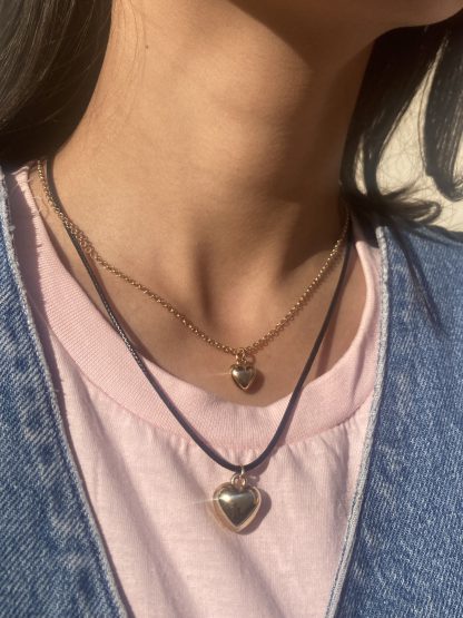 heart pendants - golden