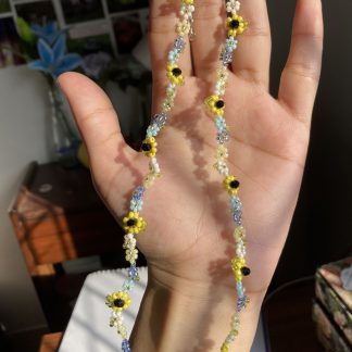 Sunflower necklace (made to order)