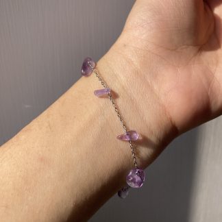 Amethyst crystal bracelet