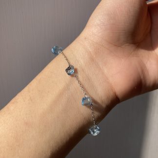 Blue flourite crystal bracelet