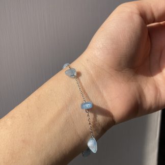 Aquamarine crystal bracelet