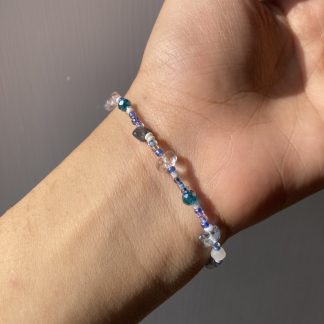 Blue beaded bracelet