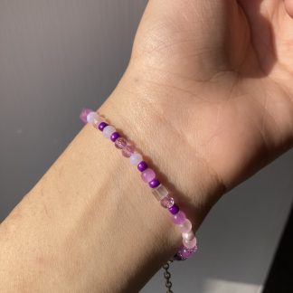 Purple beaded bracelet