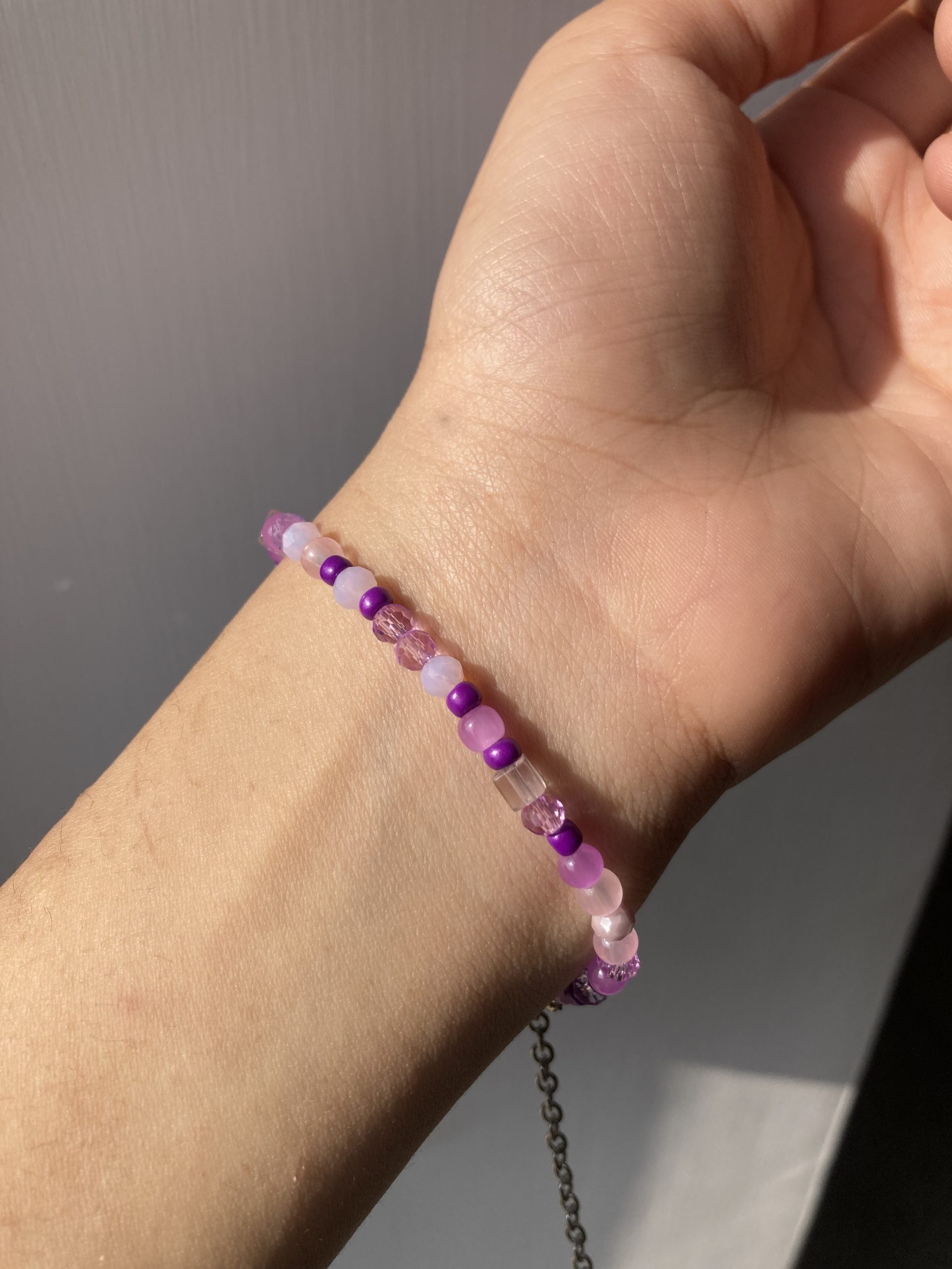 Purple beaded bracelet